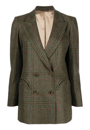 Blazé Milano plaid double-breasted blazer - Green