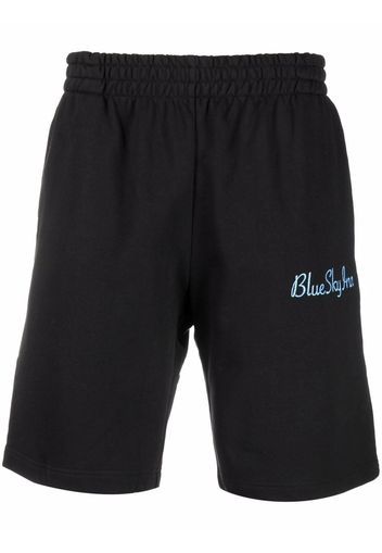 BLUE SKY INN washed-print elasticated shorts - Black