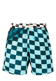 BLUE SKY INN check print deck shorts