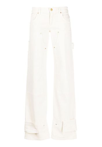 Blumarine wore-leg oversize trousers - White