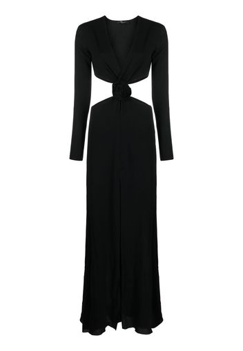 Blumarine cut-out V-neck dress - Black