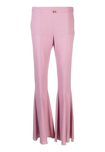 Blumarine mid-rise flared trousers - Pink