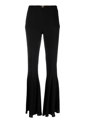 Blumarine mid-rise flared trousers - Black