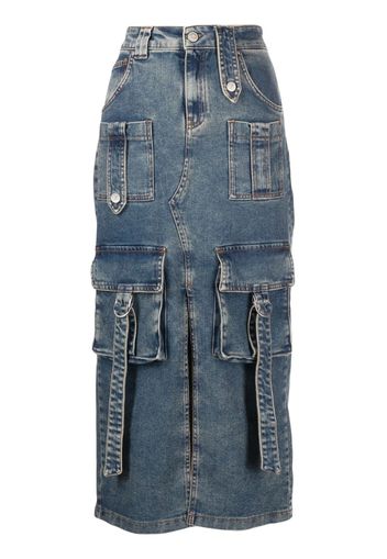 Blumarine high-waisted denim skirt - Blue