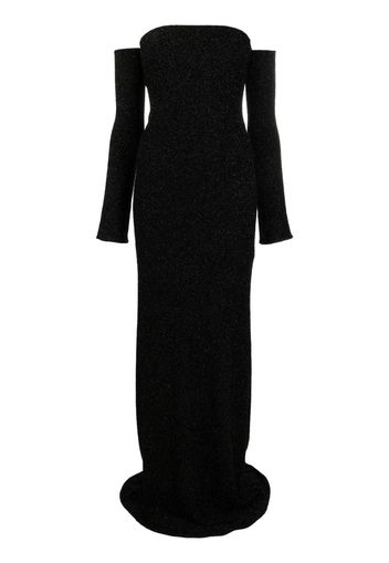 Blumarine detachable-sleeve strapless gown - Black