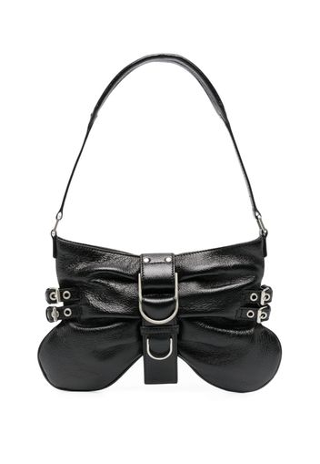 Blumarine butterfly-shape leather shoulder bag - Black