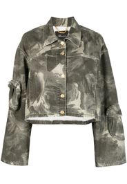 Blumarine abstract-print jacket - Grey