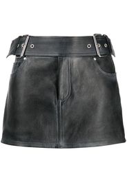 Blumarine belted leather miniskirt - Black