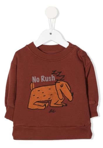 Bobo Choses No Rush print sweatshirt - Brown