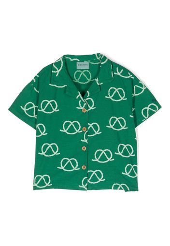 Bobo Choses short-sleeve organic-cotton shirt - Green