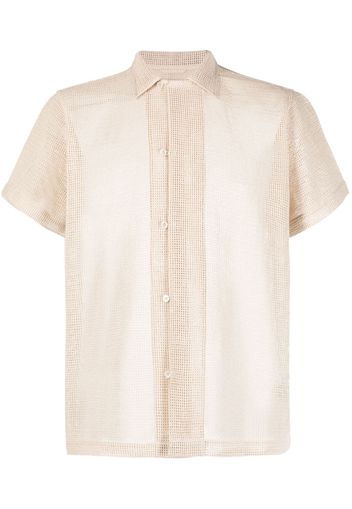 BODE open-knit short-sleeve shirt - Neutrals