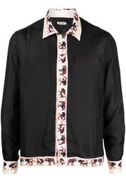 BODE Taureau silk shirt - Black