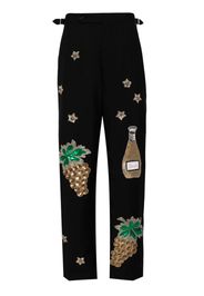 BODE Arbane embroidered tailored trousers - Black