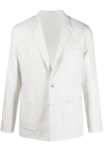 Boglioli single-breasted linen blazer - White