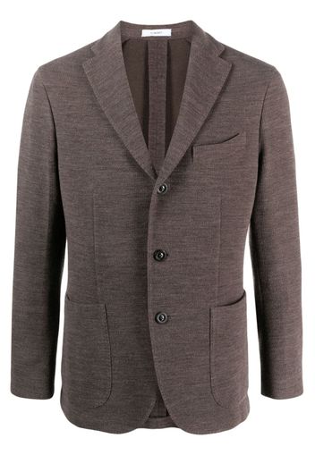 Boglioli single-breasted knitted blazer - Brown