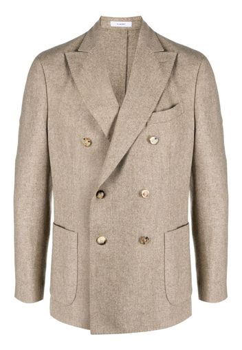 Boglioli double-breasted virgin wool blazer - Brown