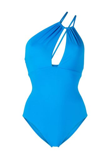 BONDI BORN Kyra off-shoulder one-piece - Blue