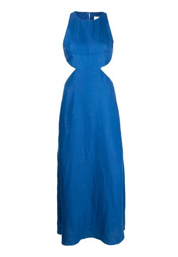 BONDI BORN Miramar backless organic linen dress - Blue