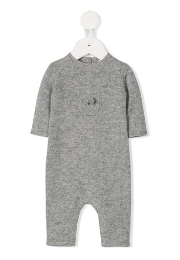 Bonpoint round neck one-piece - Grey