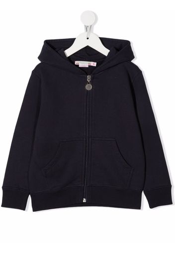 Bonpoint slogan zipped hoodie - Blue