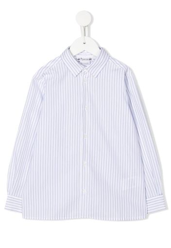 Bonpoint pinstripe long-sleeve shirt - White