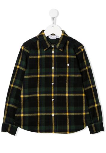 Bonpoint checked long-sleeve shirt - Green