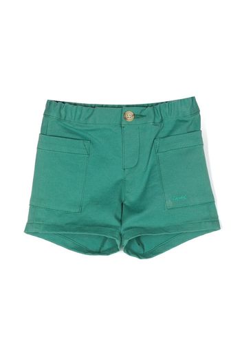 Bonpoint Nateo embroidered-logo shorts - Green