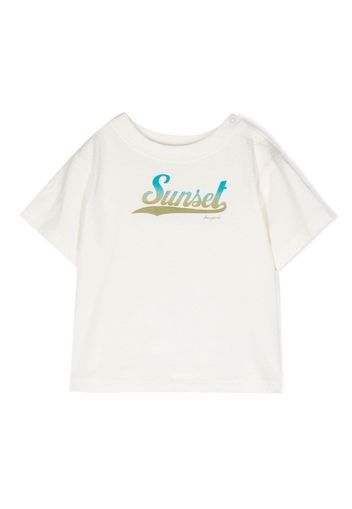 Bonpoint Sunset-print cotton T-shirt - White