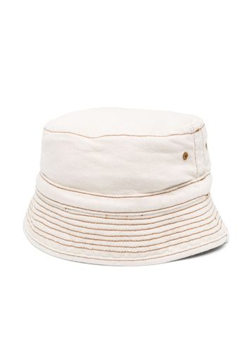 Bonpoint contrasting-stitch bucket hat - Neutrals