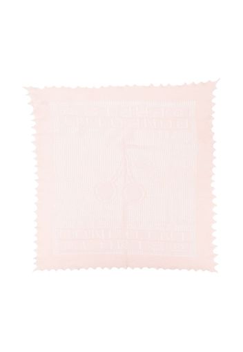 Bonpoint cherry-detail pointelle-knit blanket - Pink