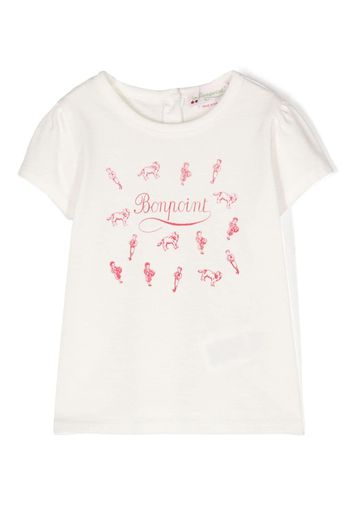 Bonpoint logo-print cotton T-shirt - White