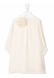 Bonpoint panne velvet-effect shirt dress - White