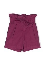 Bonpoint shirred tied-waist shorts - Purple