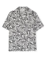 Bonpoint floral-print short-sleeved shirt - White