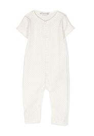 Bonpoint polka-dot short-sleeve romper - White