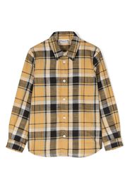 Bonpoint check-print button-down shirt - Yellow