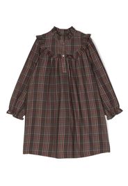 Bonpoint plaid-check pattern dress - Red