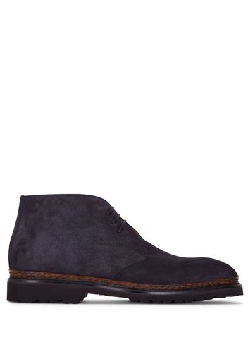 Bontoni suede lace-up boots - Purple