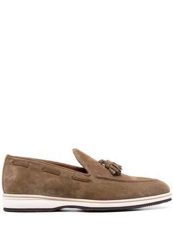 Bontoni tassel-detail suede loafers - Neutrals