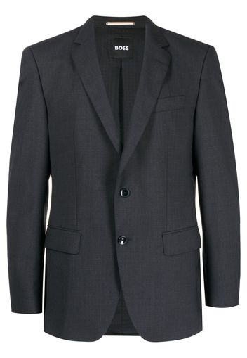 BOSS single-breasted stretch-wool blazer - Black