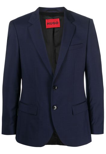 BOSS single-breasted wool blazer - Blue