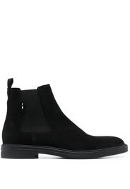 BOSS elasticated-panels suede boots - Black