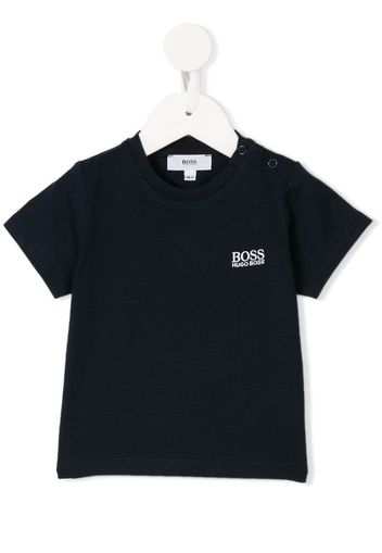 Boss Kids embroidered logo T-shirt - Blue