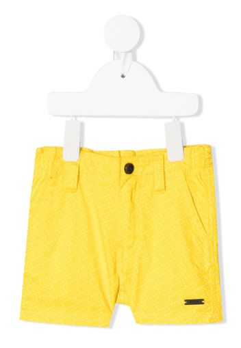 BOSS Kidswear all-over logo print shorts - Yellow