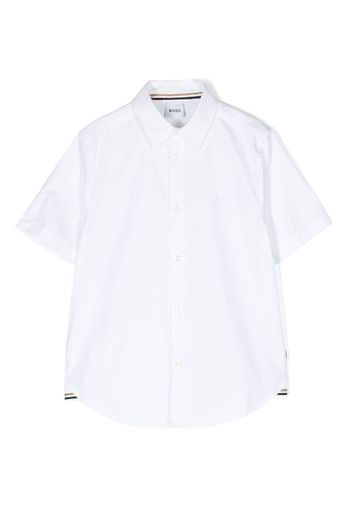 BOSS Kidswear short-sleeve cotton shirt - White