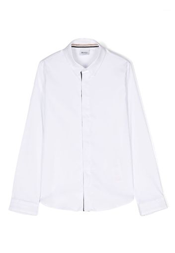 BOSS Kidswear long-sleeve button-up shirt - White