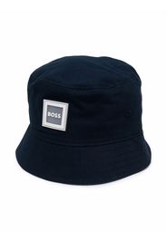 BOSS Kidswear logo-patch bucket hat - Blue