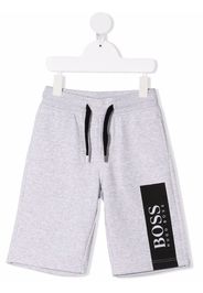 BOSS Kidswear logo tape track shorts - Grey