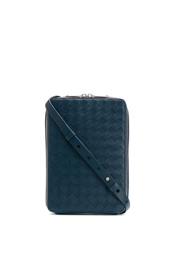 Bottega Veneta Intrecciato nappa small messenger - Blue