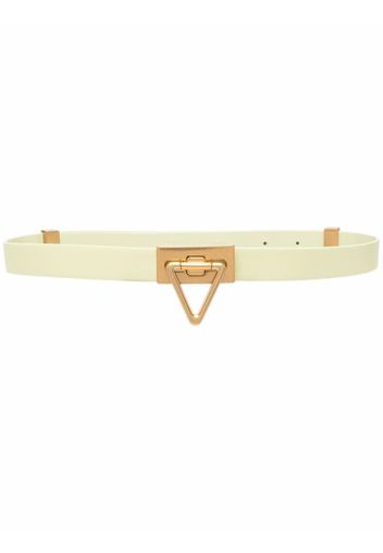 Bottega Veneta triangle-buckle leather belt - Green